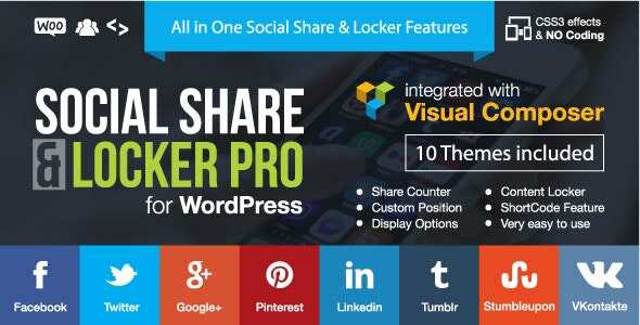 Social Share & Locker Pro GPL v7.8 – WordPress Plugin
