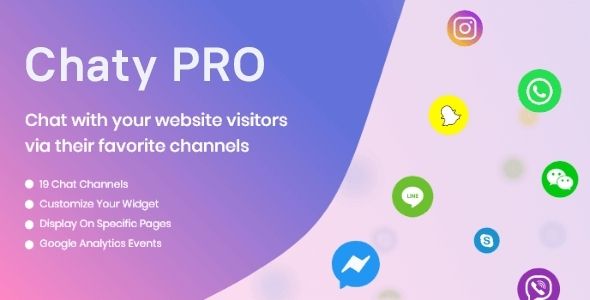 Chaty Pro GPL v2.8.2 - WhatsApp, Messenger, Telegram, Email, SMS, Maps, Chat & Call button