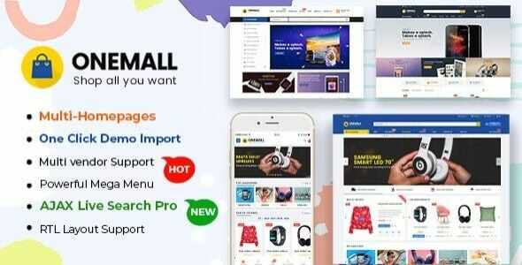 OneMall Theme GPL v1.9.2 - eCommerce MarketPlace WooCommerce WordPress Theme (Mobile Layouts Included)