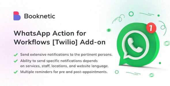 Twilio Whatsapp action for Booknetic Workflows GPL v1.1.0