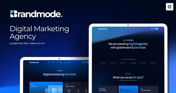 Brandmodo Digital Marketing Agency Elementor Template Kit GPL v1.0.0