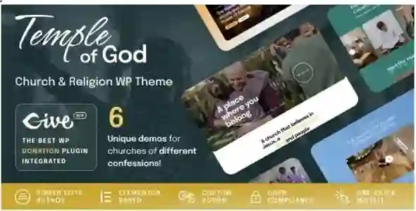 Temple of God Theme GPL v1.1.0 – Religion and Church WordPress Theme