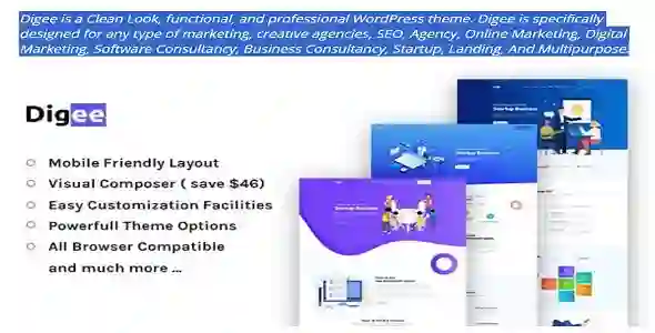 Digee Theme GPL v2.0.5 - Digital Marketing Agency WordPress Theme
