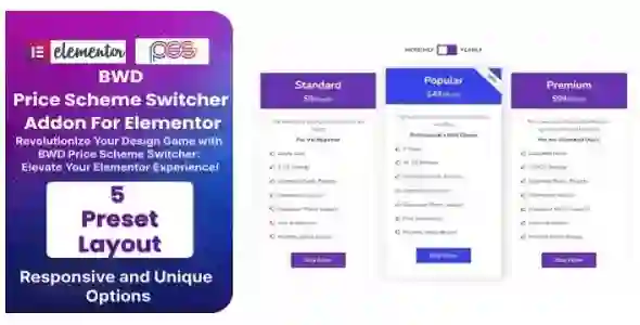 BWD Pricing Scheme Switcher Addon GPL v1.6 For Elementor