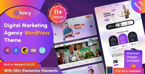 Choicy Theme GPL v2.0.5 – Digital Marketing Agency WordPress Theme