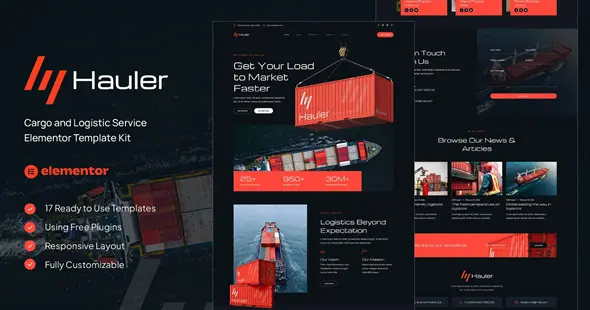 Hauler Cargo & Logistic Elementor Template Kit
