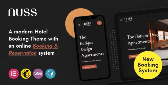 Nuss Theme GPL v1.3.3 – Hotel Booking WordPress