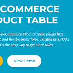 wooCommerce Product table By barn2 media