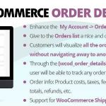 WooCommerce Order Details GPL v3.0