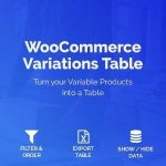WooCommerce Variations Table GPL v1.3.8