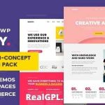 Genemy Theme GPL v1.6.0.1 - Creative Multi Concept Landing Pages Pack With Page Builder